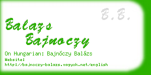 balazs bajnoczy business card